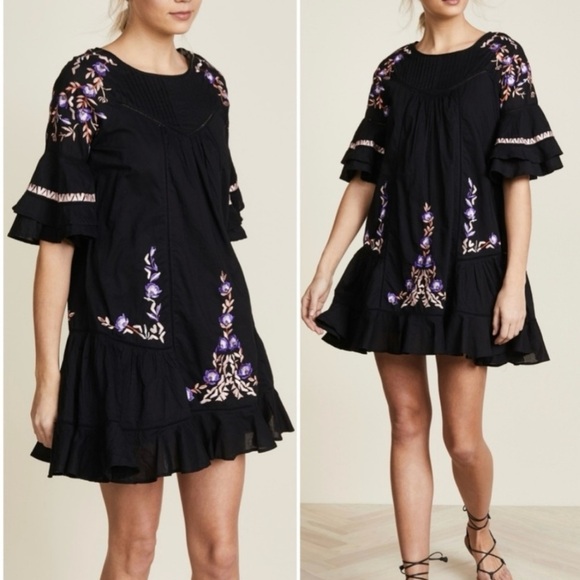 Free People Pavlo Embroidered Mini Dress - Picture 1 of 8
